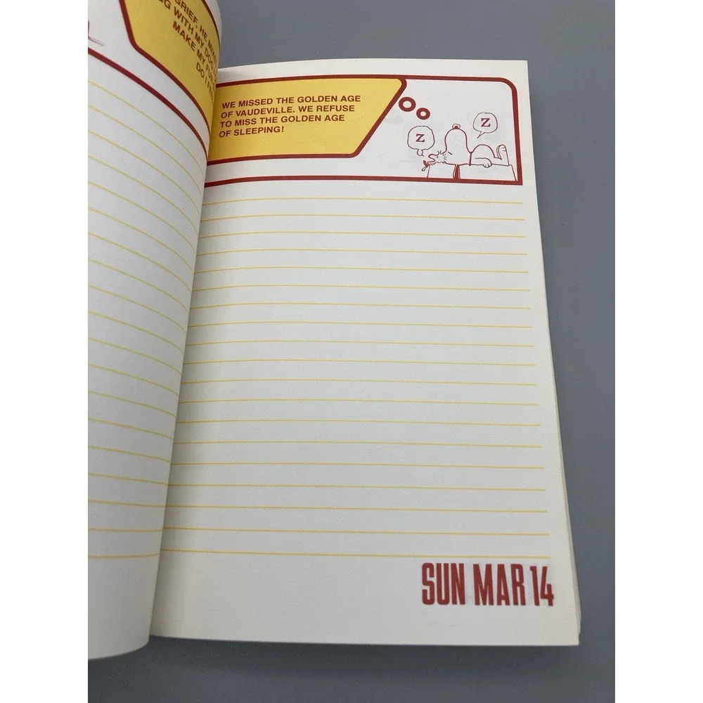 Vintage Snoopy date book Day By Day diary 1976 Determined Productions unused